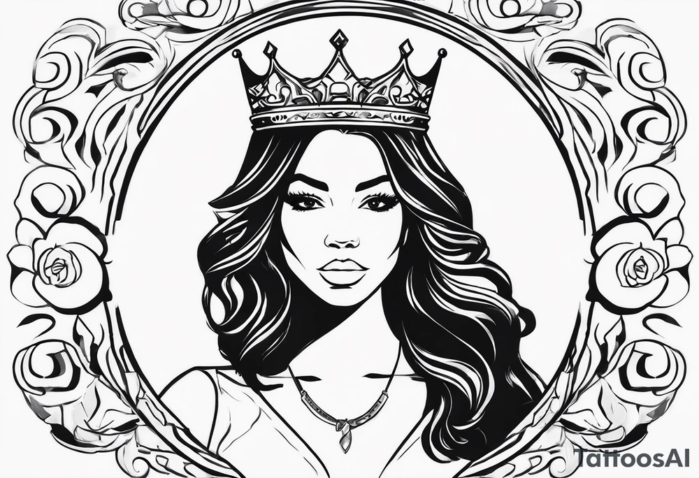 I want you to create me a tattoo with a name Jasmyne with a crown tattoo idea