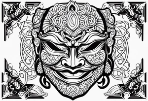 japanesenoh mask, tattoo idea