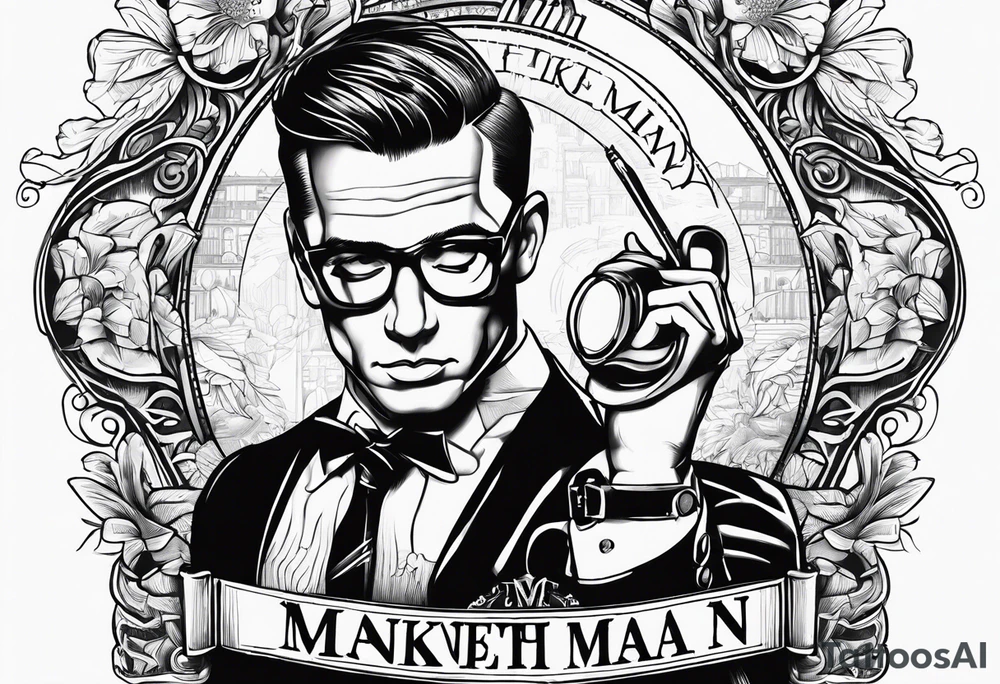 Manners Maketh Man text tattoo idea