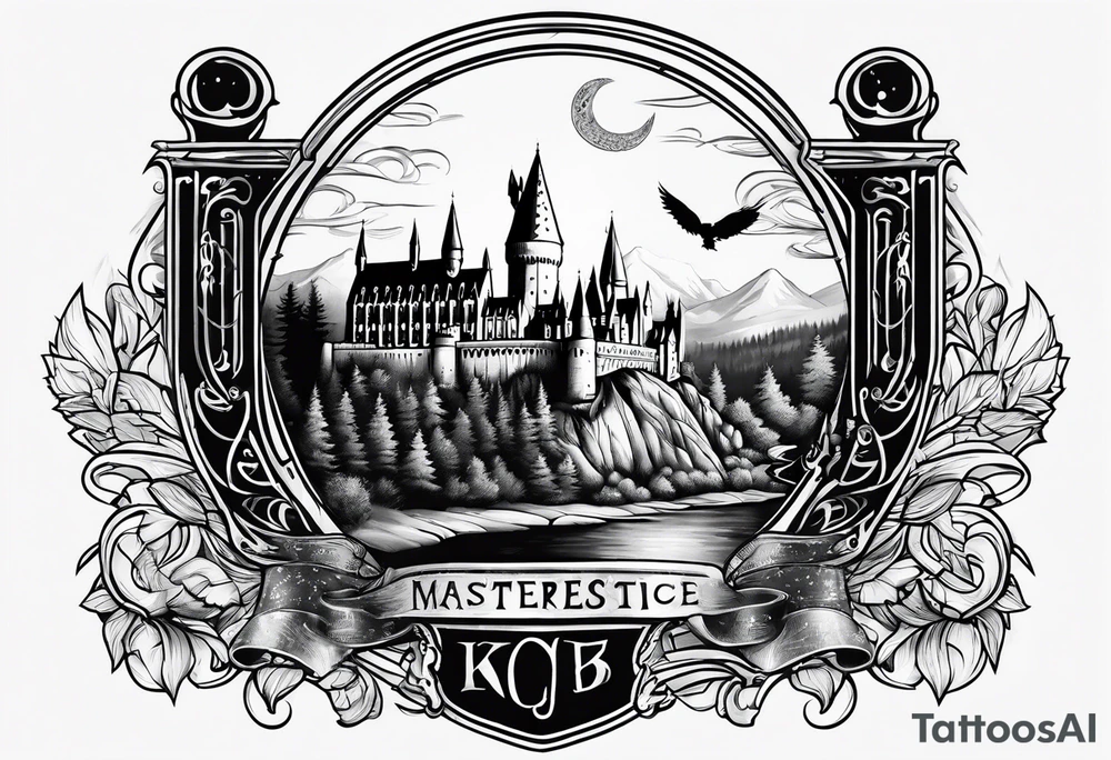 Harry Potter and NCJB letters tattoo idea