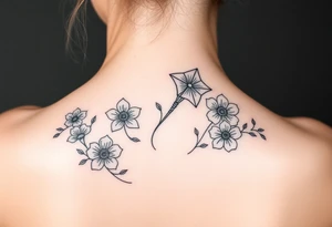 Kite flowers tattoo idea