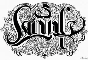 Saint  Sinner tattoo  ambigram design tattoo idea