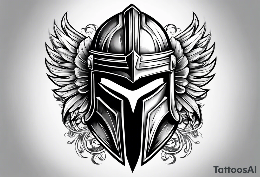 Spartan helmet tattoo idea