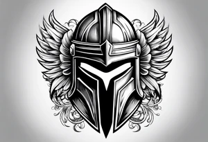 Spartan helmet tattoo idea