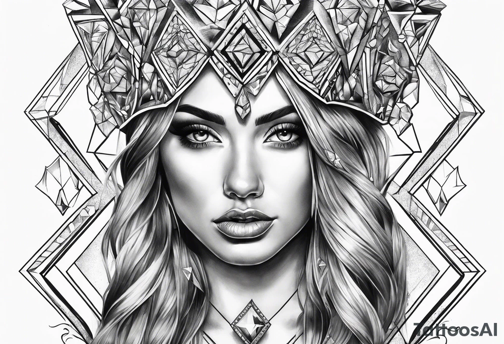 diamond dripping tattoo idea