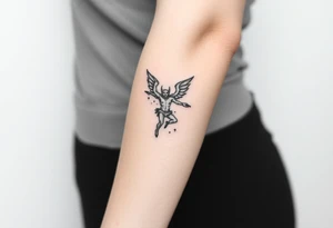 satan falling like lightning from heaven tattoo idea