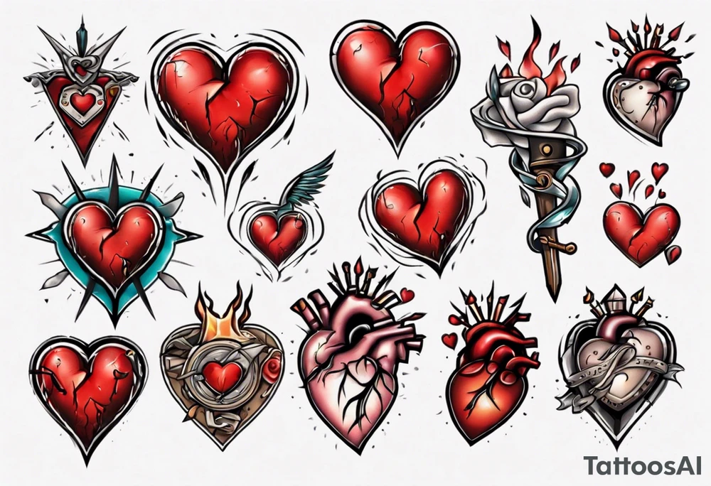 heart with a scar tattoo idea