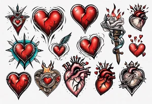 heart with a scar tattoo idea