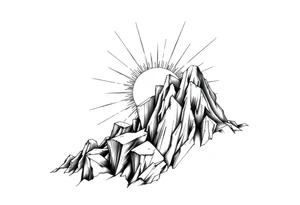 sunbeams in the sky tattoo idea