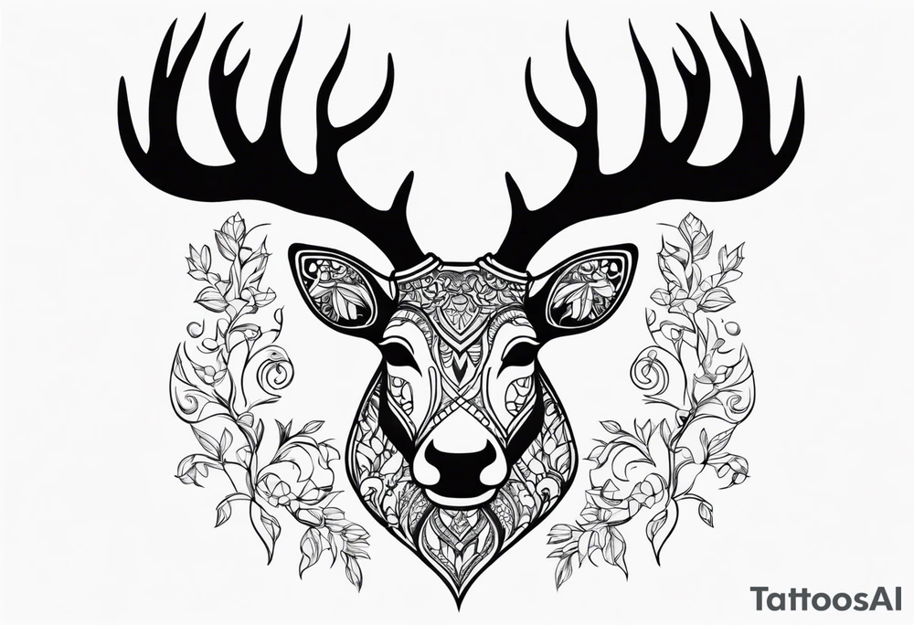 Magical Reindeer tattoo idea