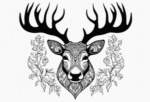 Magical Reindeer tattoo idea