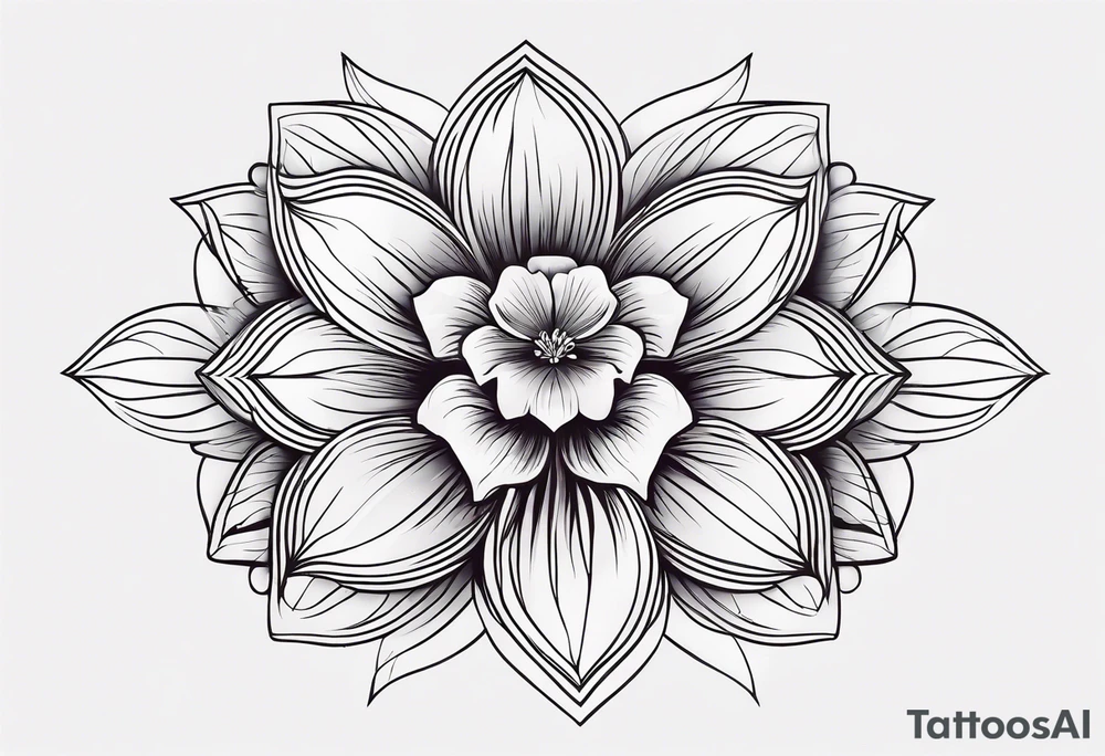 Minimalist flower tattoo idea