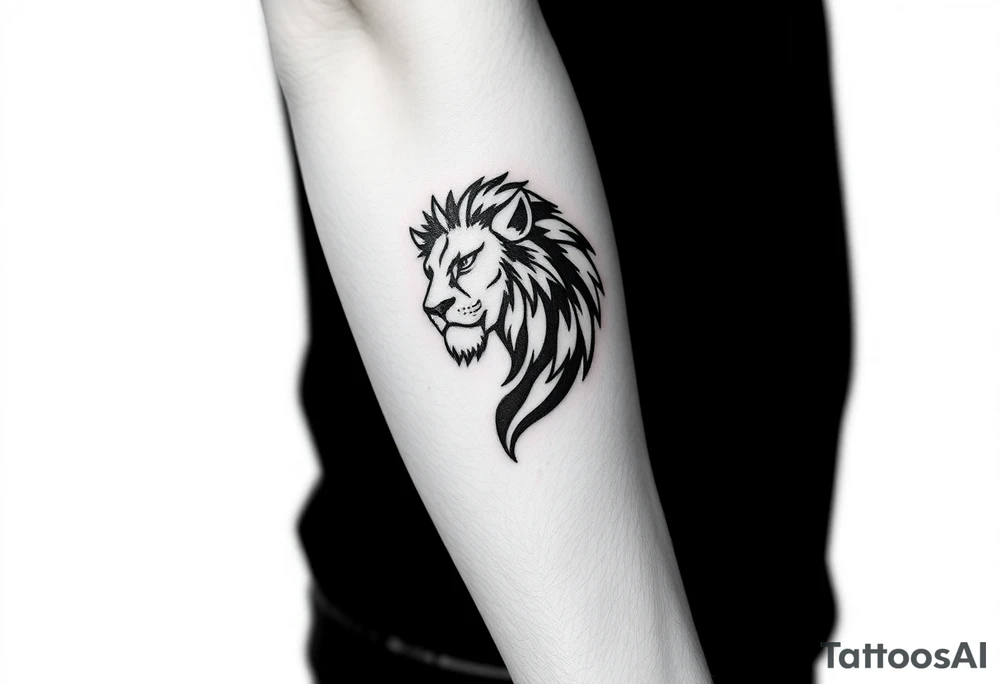 Fancy style "leo" start constilation birth
 sign lion tattoo idea