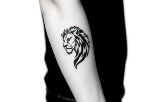Fancy style "leo" start constilation birth
 sign lion tattoo idea