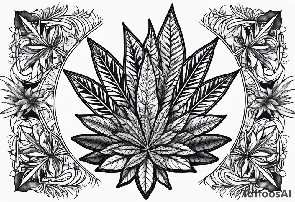 Marijuana and Psychedelic inspired tattoo tattoo idea