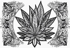 Marijuana and Psychedelic inspired tattoo tattoo idea