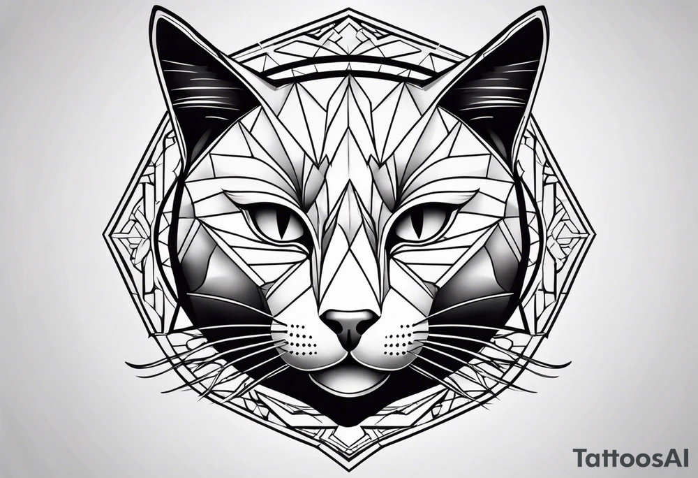 Black cat tattoo idea
