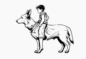 A shepherd boy who is fearful tattoo idea