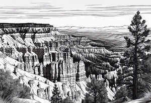 Forearm, bryce canyon national park, sunset tattoo idea