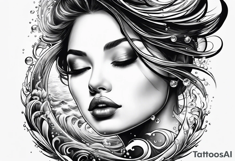 water drop falling into ocean tattoo idea