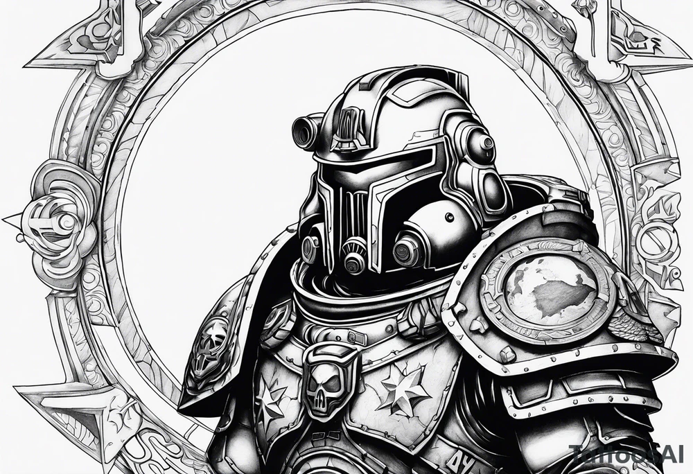 warhammer 40000 space marine tattoo idea