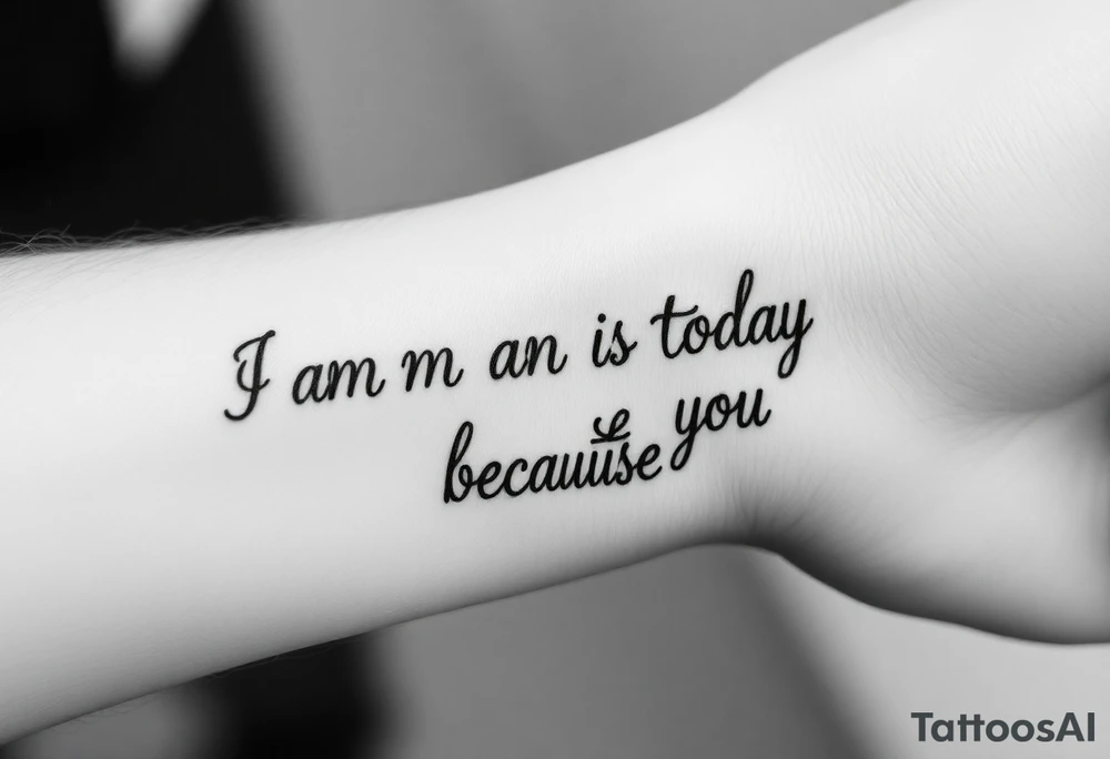 i am the man i am today because of you tattoo idea