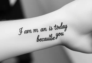 i am the man i am today because of you tattoo idea
