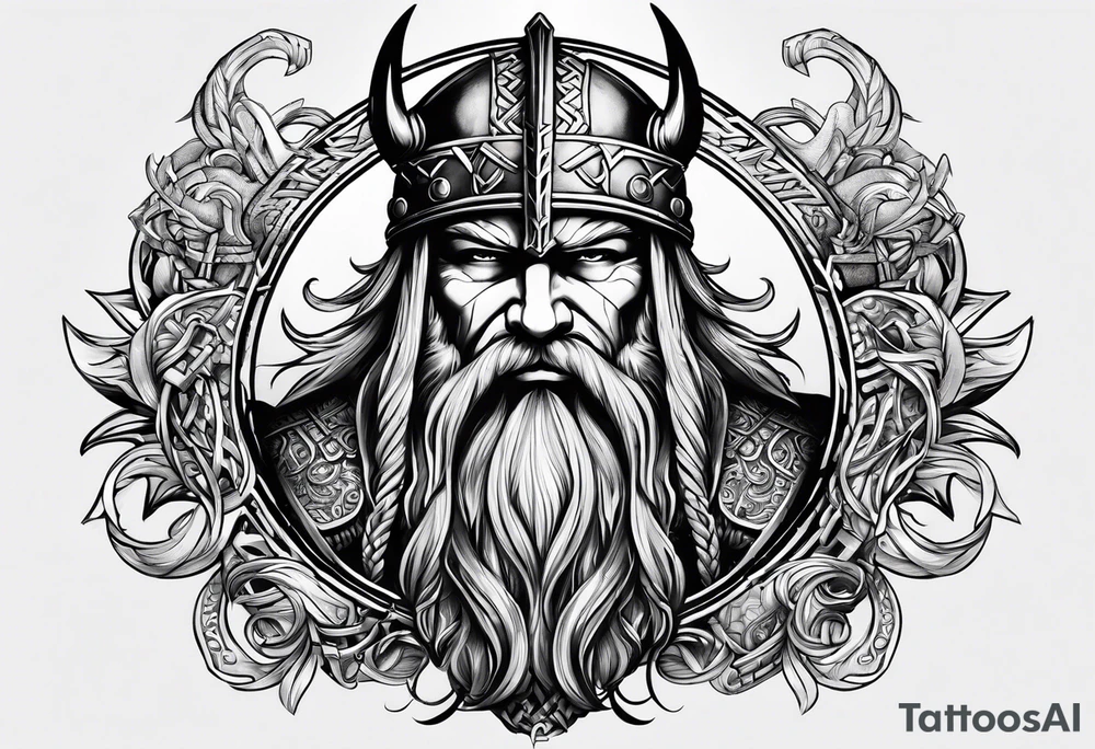 Valhalla viking  gods tattoo idea