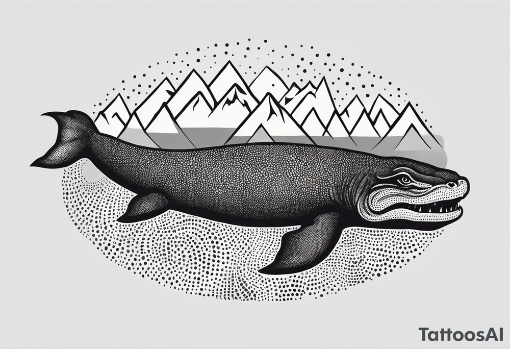 Lake monster tattoo idea