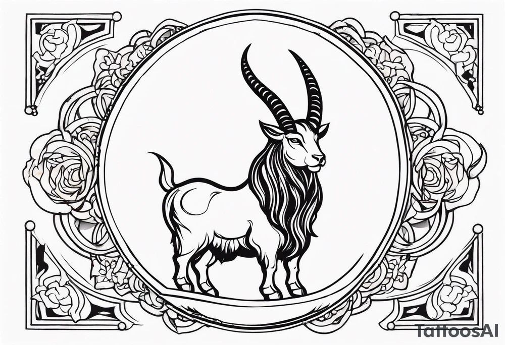 capricorn with beard tattoo idea
