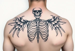 Skeleton Charro negro in American traditional style tattoo idea