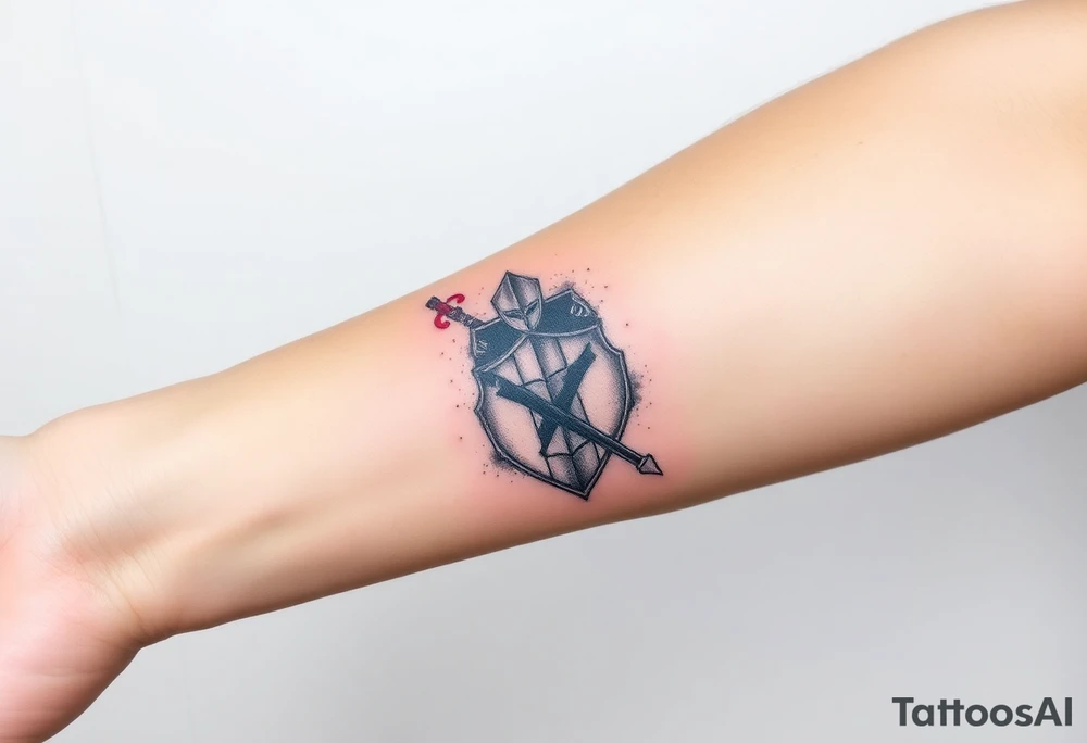 realistic
knight tattoo idea