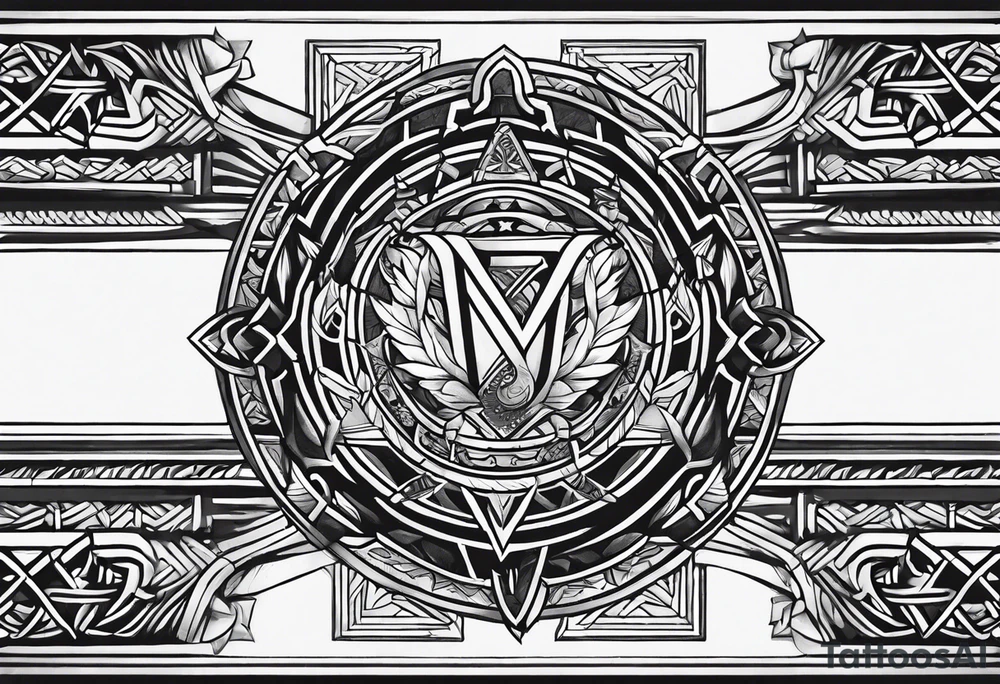 Norse military  arm sleeve tattoo idea