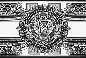 Norse military  arm sleeve tattoo idea