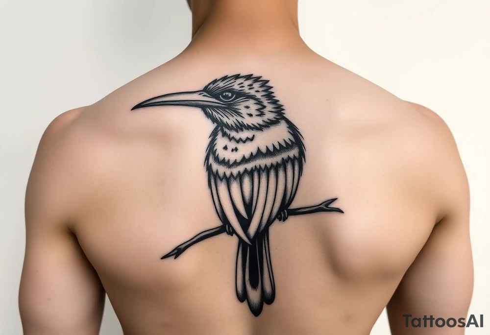 gambar burung rangkong gading kalimantan bertengger di lingkaran anyaman rotan bermotif dayak tattoo idea