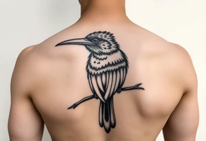 gambar burung rangkong gading kalimantan bertengger di lingkaran anyaman rotan bermotif dayak tattoo idea