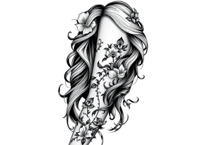Sexy unique Aquarius goddess sleeve tattoo tattoo idea