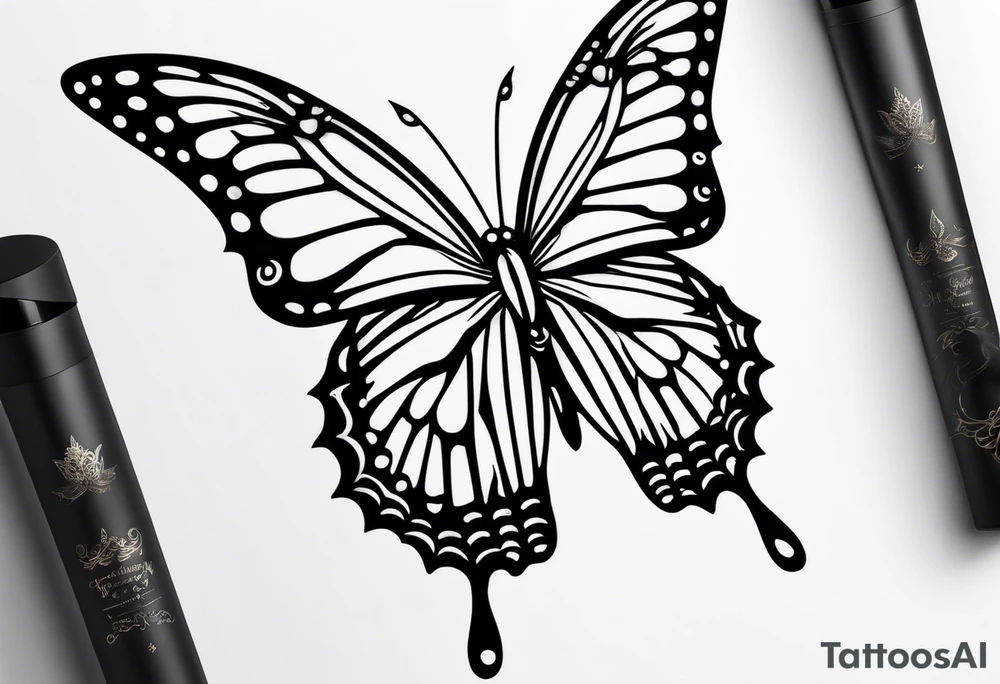Line butterfly tattoo idea
