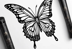 Line butterfly tattoo idea