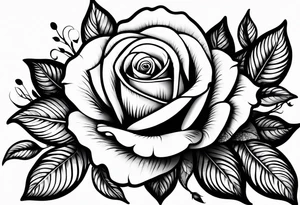 Shell with rose tattoo idea