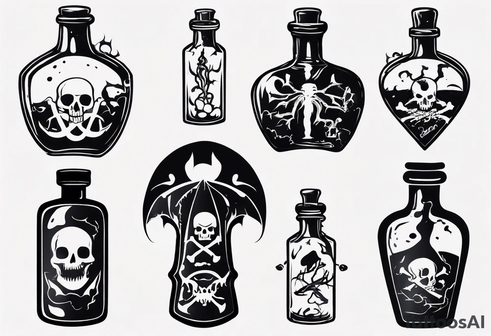 Poison bottle tattoo idea