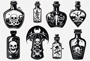 Poison bottle tattoo idea