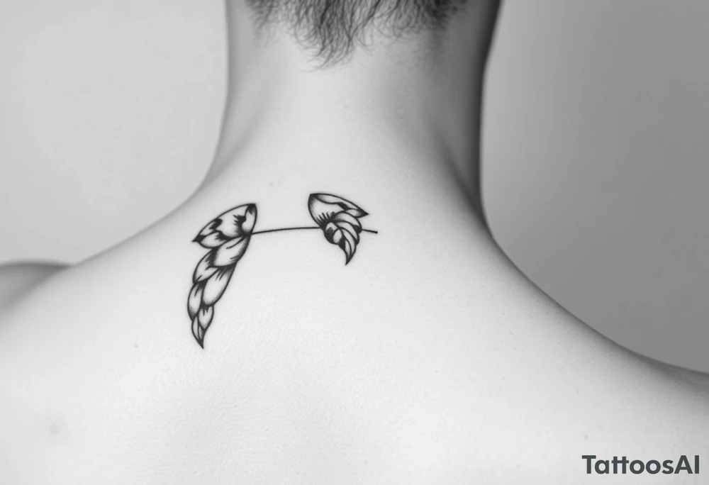 thigh tattoo for a girl that likes fine line greek art tattoo idea