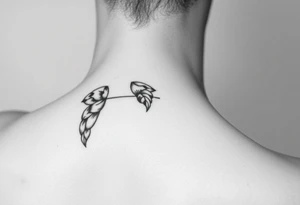 thigh tattoo for a girl that likes fine line greek art tattoo idea