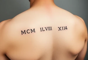 MCMXLVII XIV on forarm going up it tattoo idea
