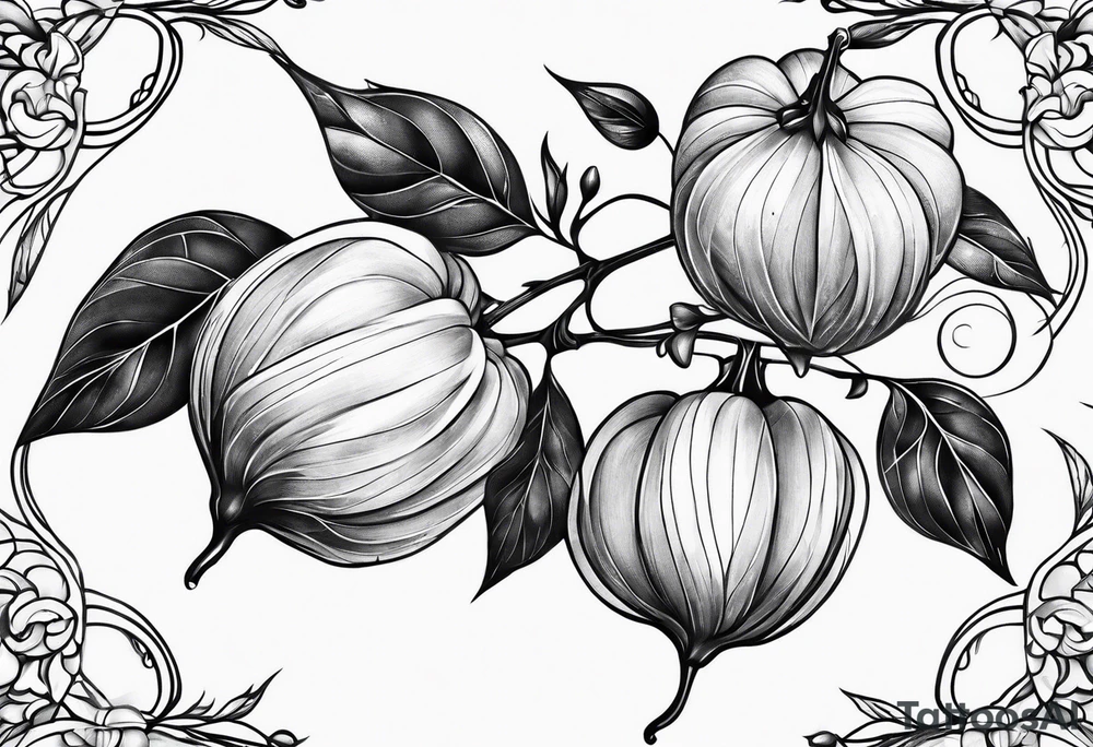Physalis sleeve tattoo idea