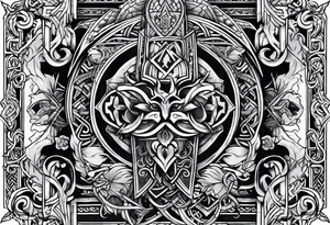 Viking symbols tattoo idea