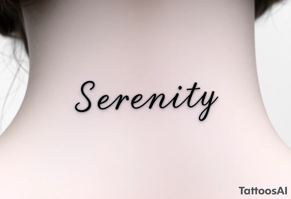 Serenity tattoo idea