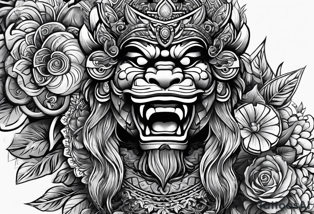 Balanise Barong side tattoo idea