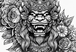 Balanise Barong side tattoo idea
